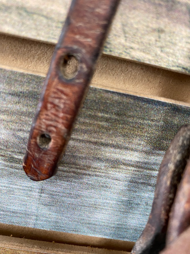 USED Weaver Barbed Wire Tooled Browband Style Headstall with Split Reins & Fixed O-Ring