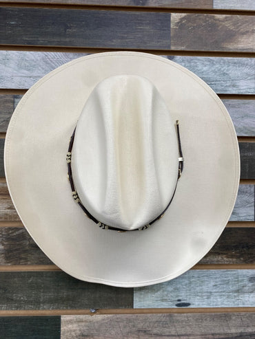 USED Serratelli Hat Co Ladies Western Hat Straw 7 1/4” White