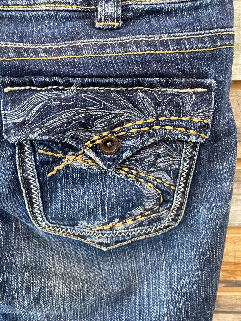USED Silver Pioneer Jeans 30/33 Dark Wash