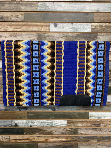 USED Bling Boutique Blanket Top Show Pad  Blue/Black/Brown