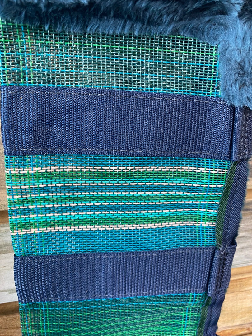 USED Kensington Fleece Lined Fly Boots Large Teal/Green/Navy