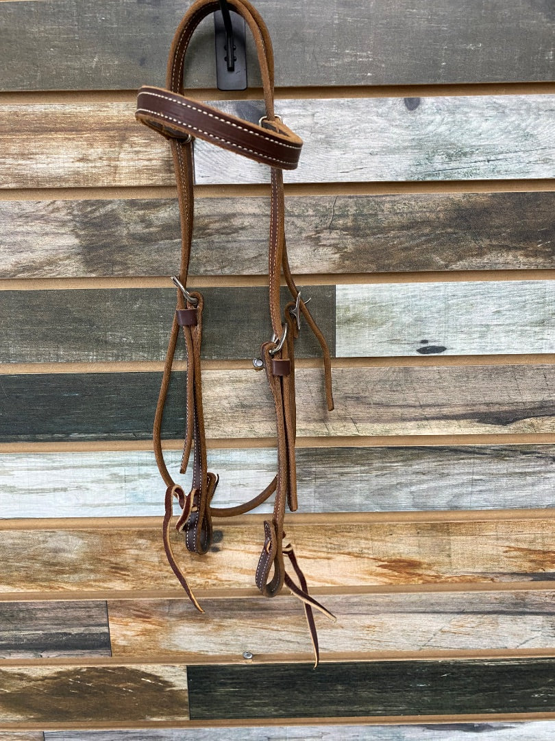 USED Weaver Browband Leather Headstall Horse Medium Oil