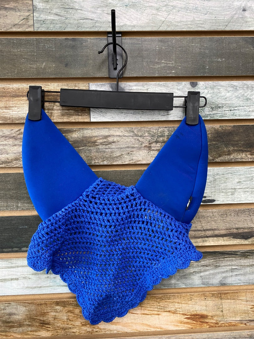 USED BX Ear Bonnet Horse Blue