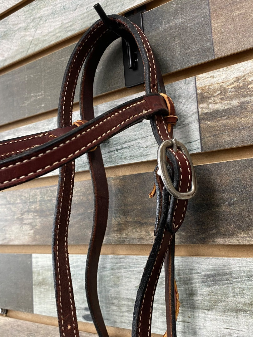 USED Western Browband Headstall Dark Oil