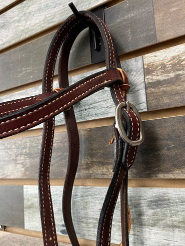 USED  Western Browband Headstall  Dark Oil