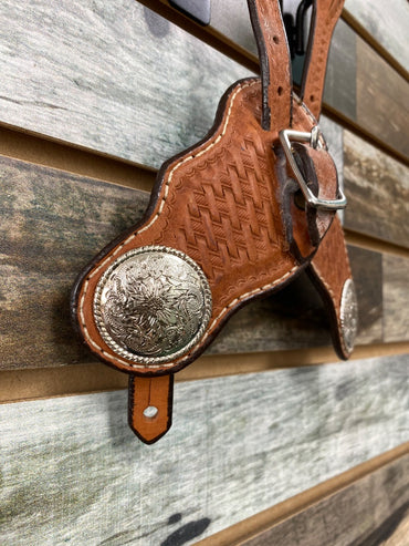 USED Youth Western Spur Straps | Tooled, M/O