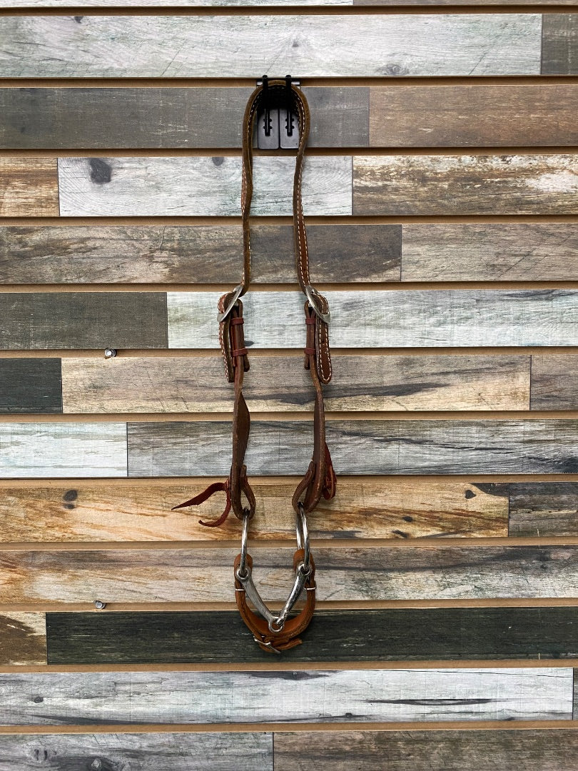 USED Split Ear Headstall with O-Ring & Split Reins | Tooled, M/O, Full/Horse Sized