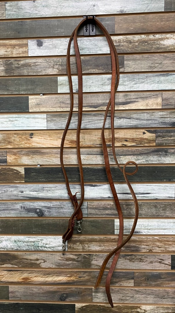 USED Split Ear Headstall with O-Ring & Split Reins | Tooled, M/O, Full/Horse Sized