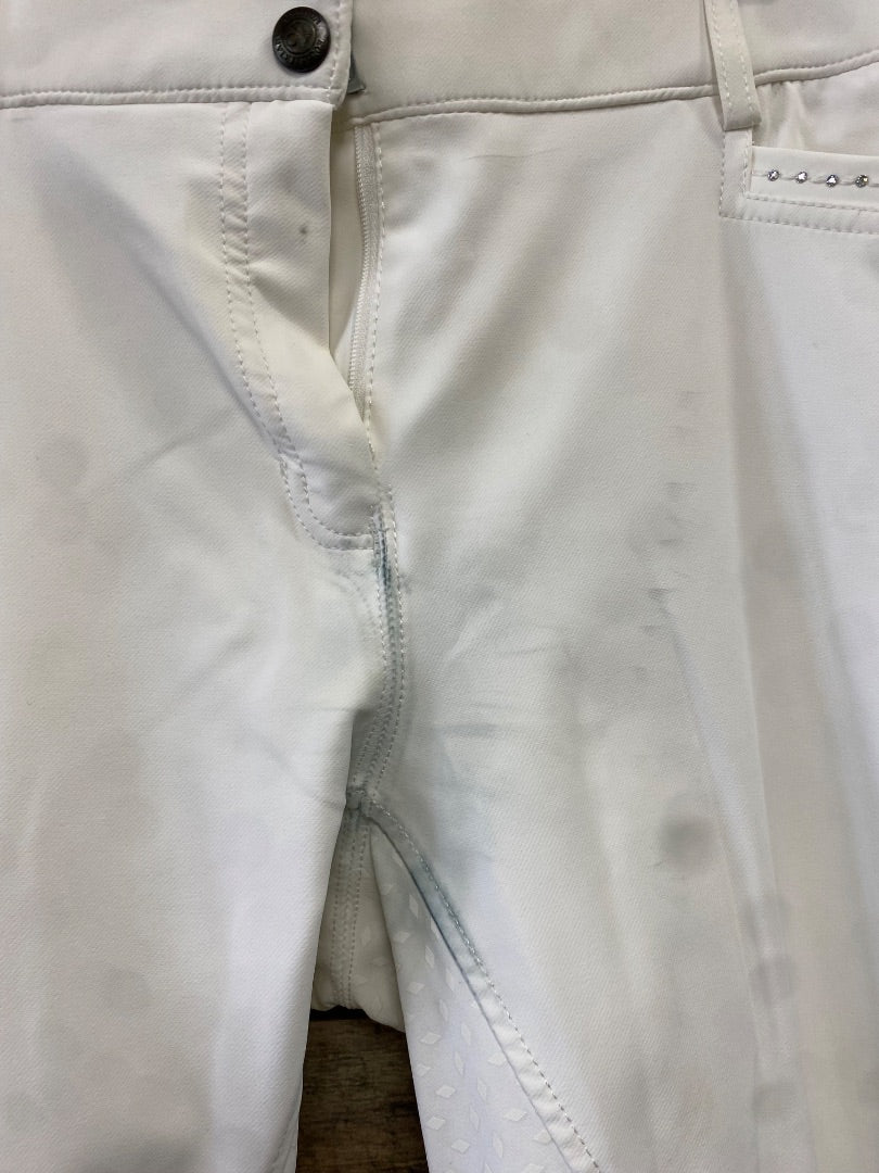 USED Ovation Elegance Ladies English Breech Fullseat 34R White