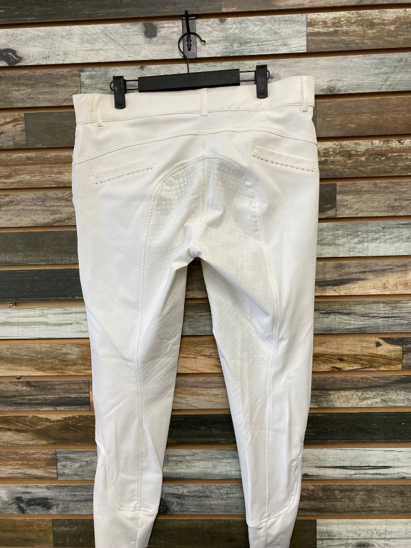 USED Ovation Elegance Ladies English Breech Fullseat 34R White