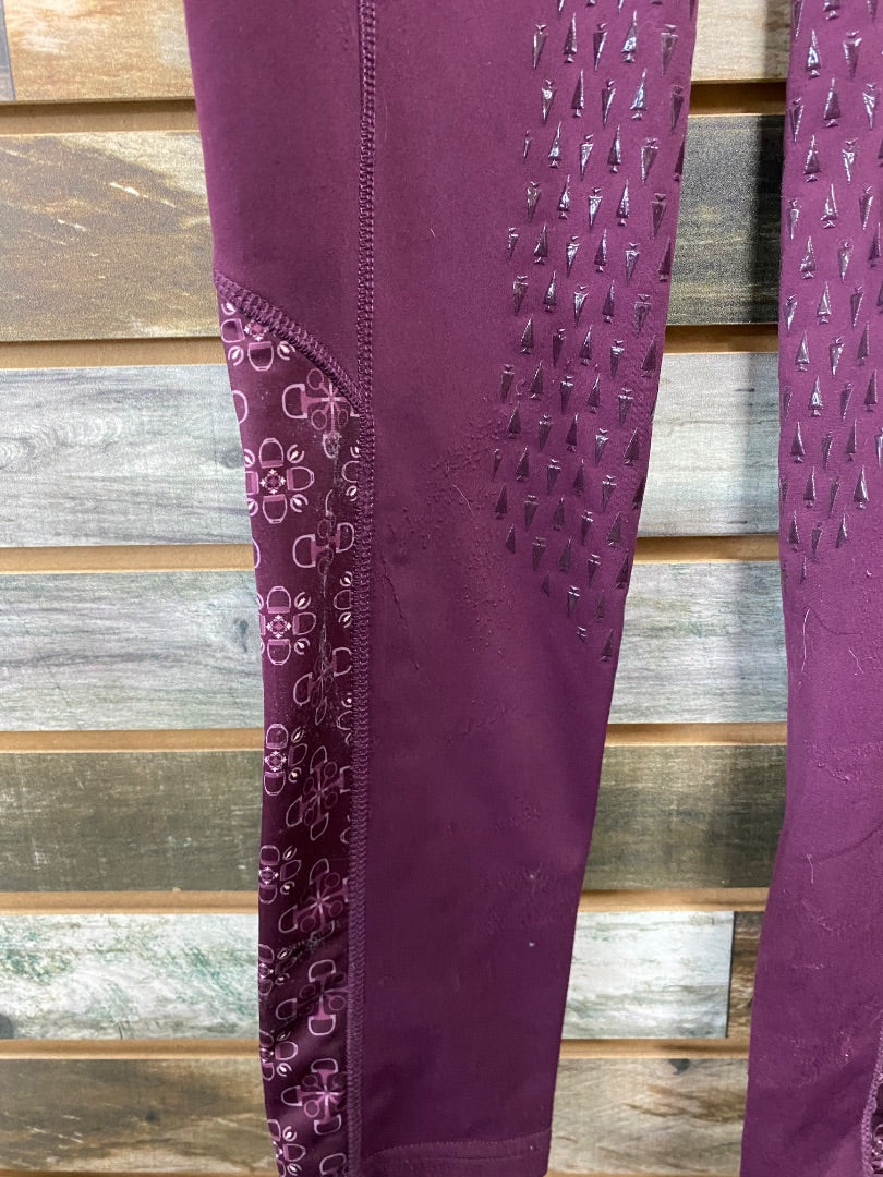 USED Kerrits Ladies English Tight FullSeat XL Purple