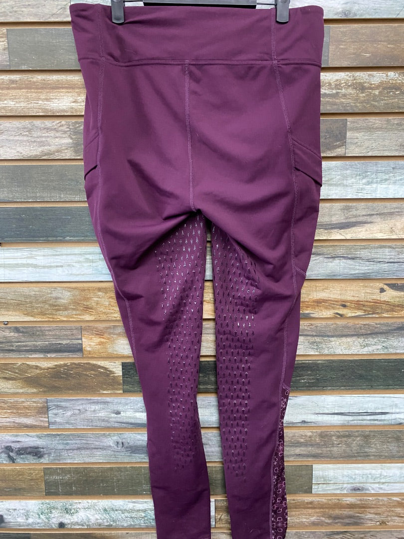USED Kerrits Ladies English Tight FullSeat XL Purple