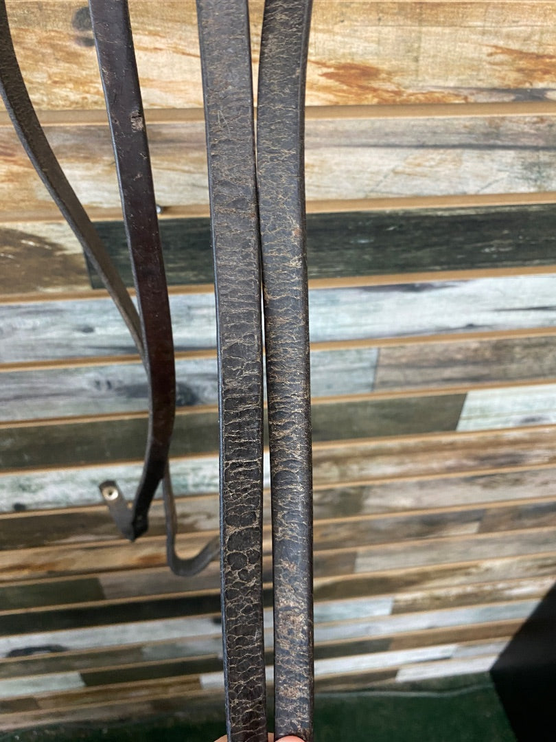 USED Dark Oil split reins Dark oil
