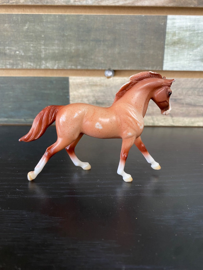 USED Cantering Warmblood Red Roan Breyer Stablemates