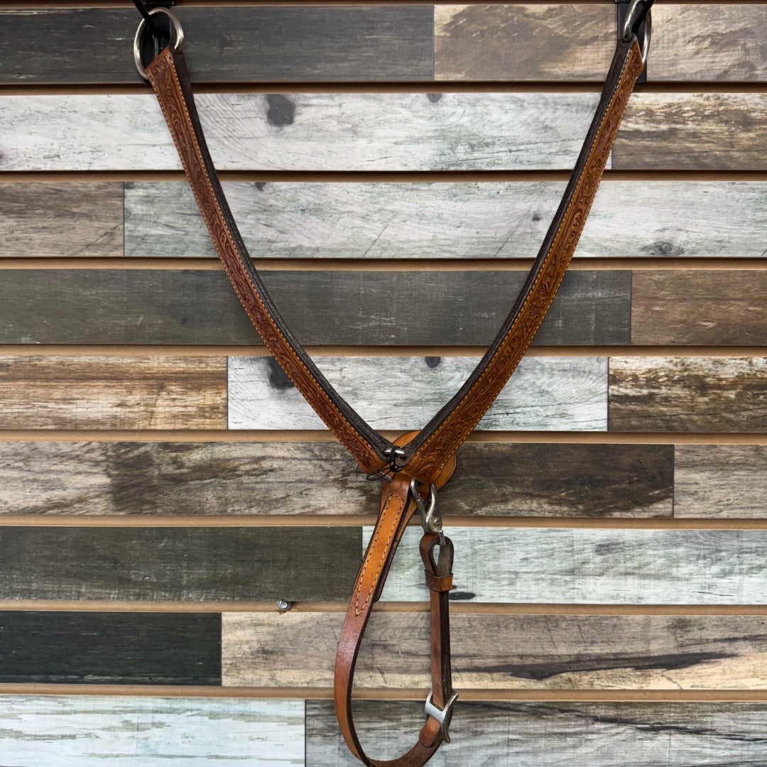 USED Western Breast Collar Full Light Oil