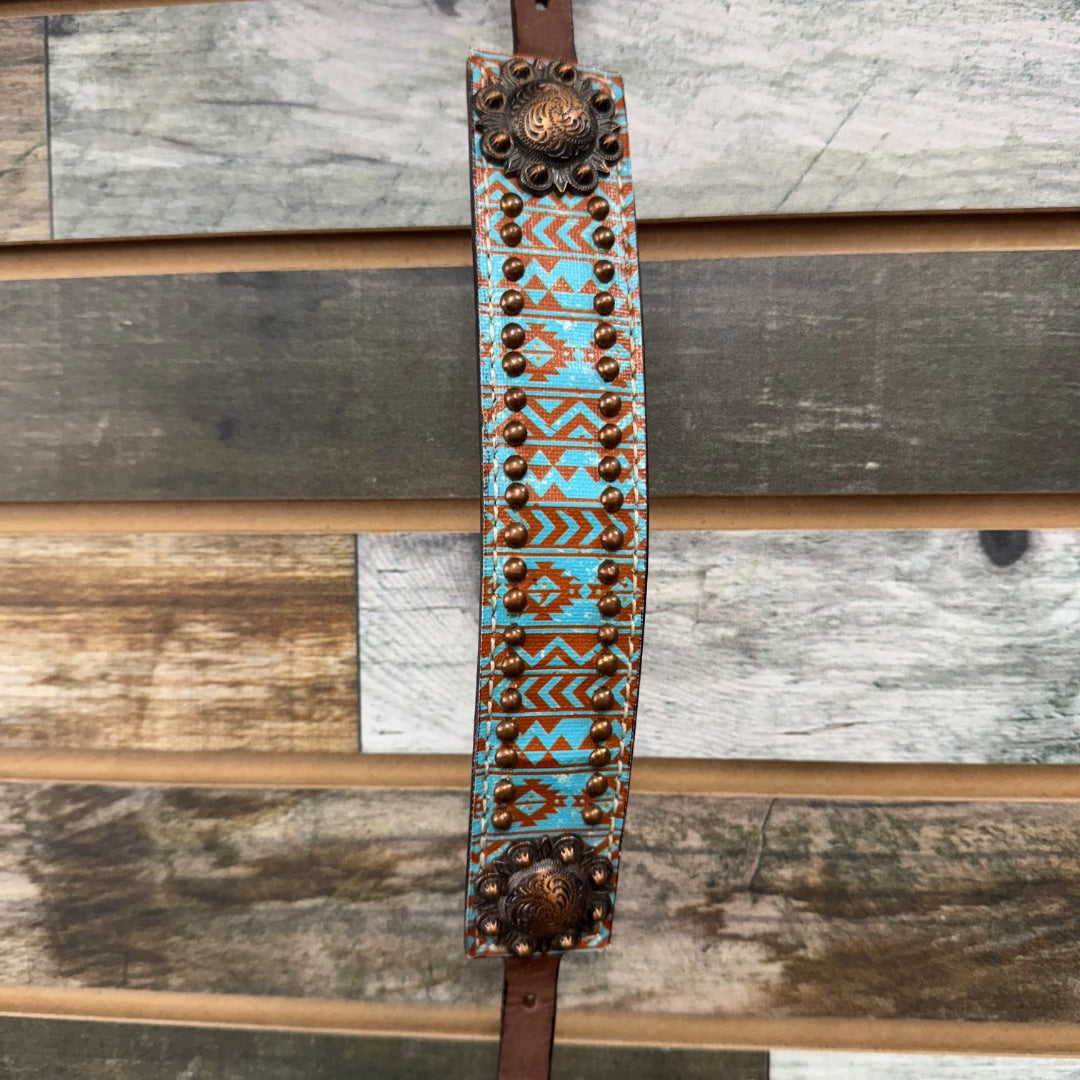USED Wither Strap Medium Oil With Copper & Blue
