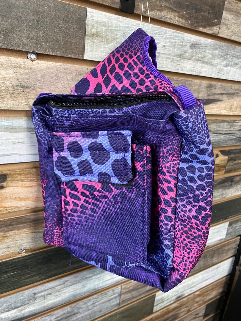 USED Pink and Purple Horn Bag