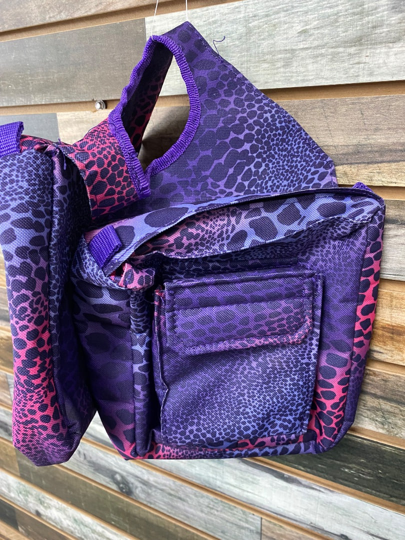 USED Pink and Purple Horn Bag