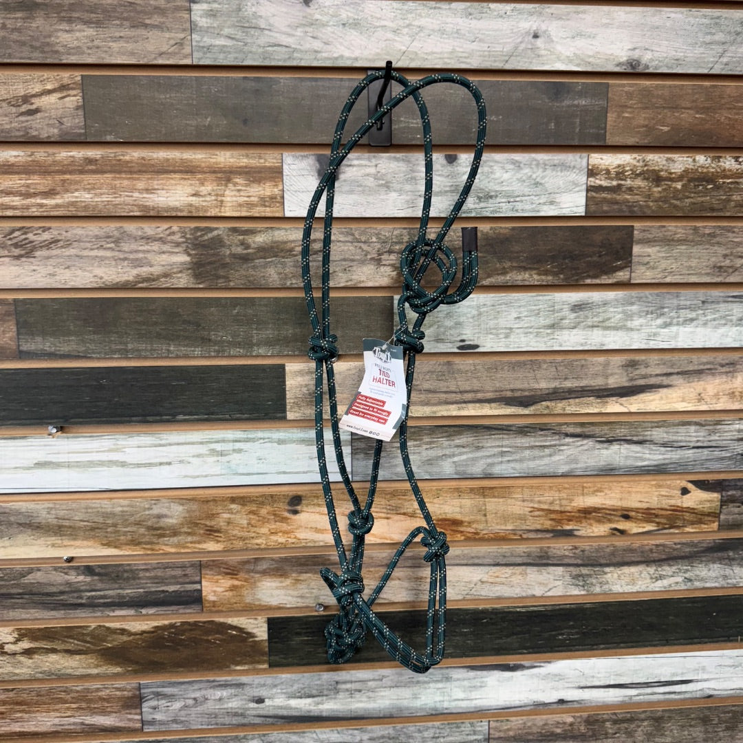 USED Tough1 Rope Halter Horse Hunter Green