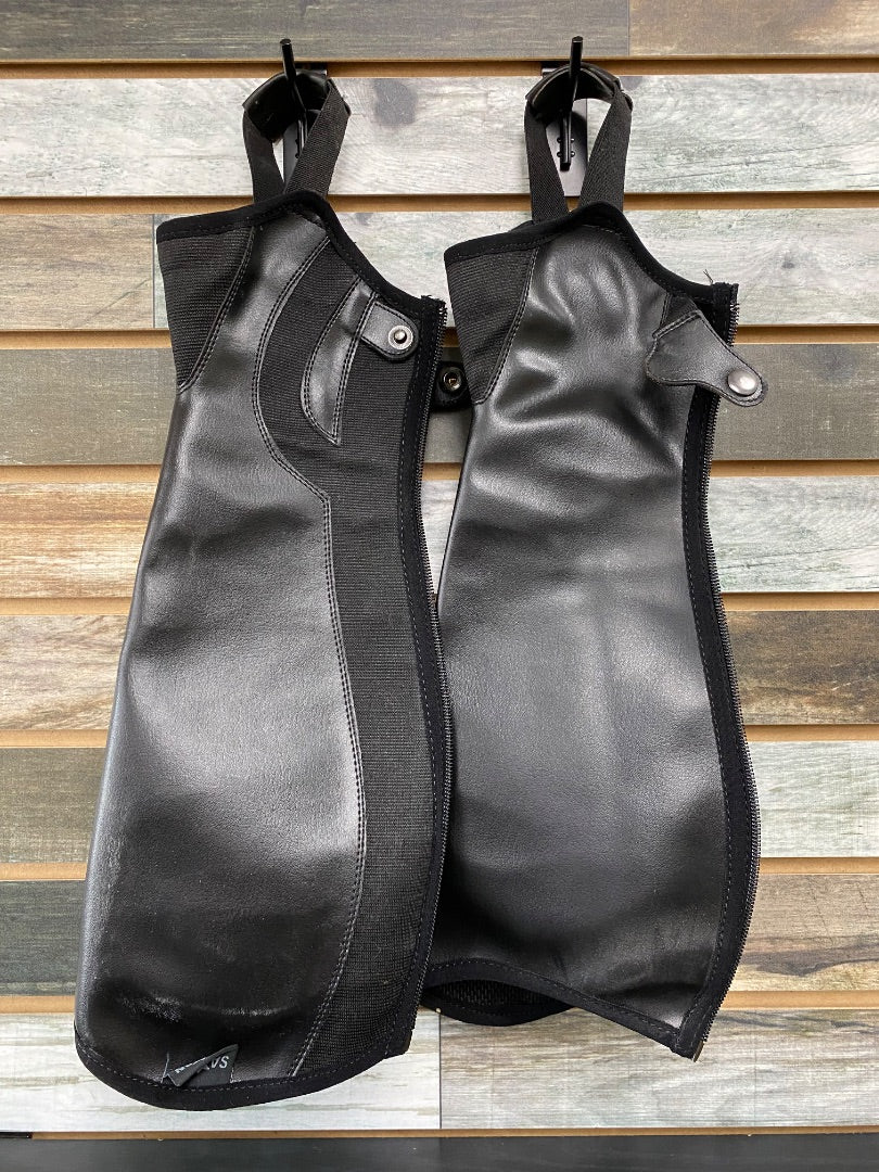 USED Saxon Ladies Half Chaps Medium Black