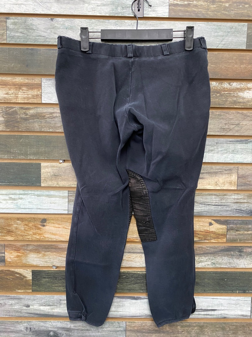 USED Tuffrider Ladies English Breeches Kneepatch Medium Navy