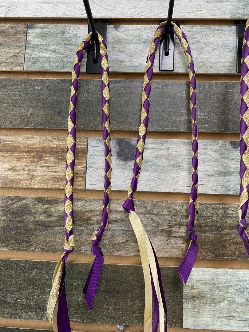 USED Custom Mane Ribbons Purple/Gold