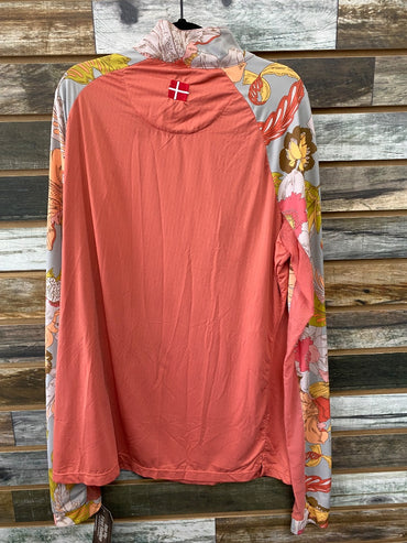 USED Pink Floral Kastel Denmark Sunshirt Womens Large