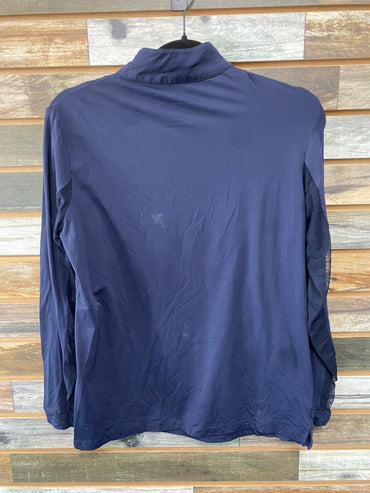USED Navy Tailored Sportsman Sunshirt Womens Large
