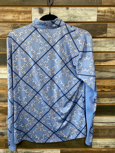 USED Blue Bit SanSoleil Sunshirt Womens Large