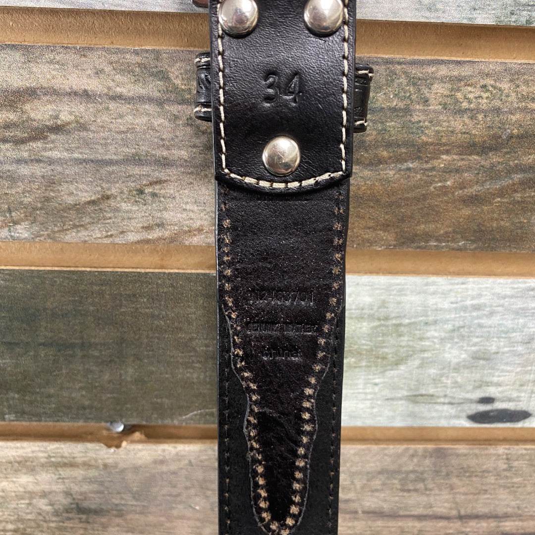 USED Nocona Ladies Western Belt 34” Dark Brown