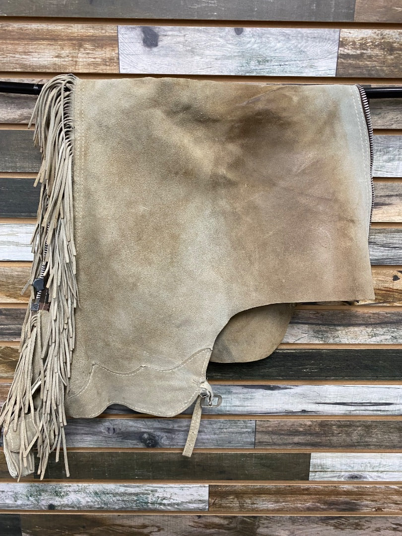 USED Ladies Western Chaps Medium Grey