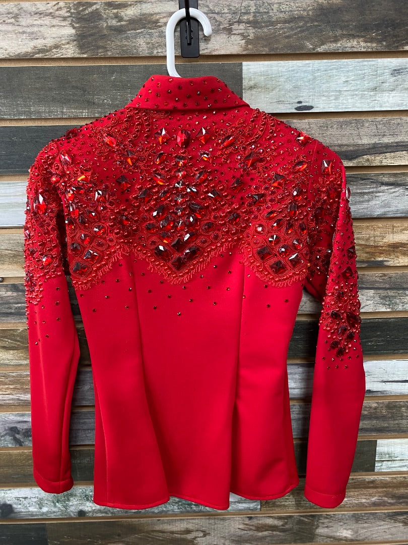 USED Show-Off Designs Youth Western Show Top and Pants Youth X-Small Red