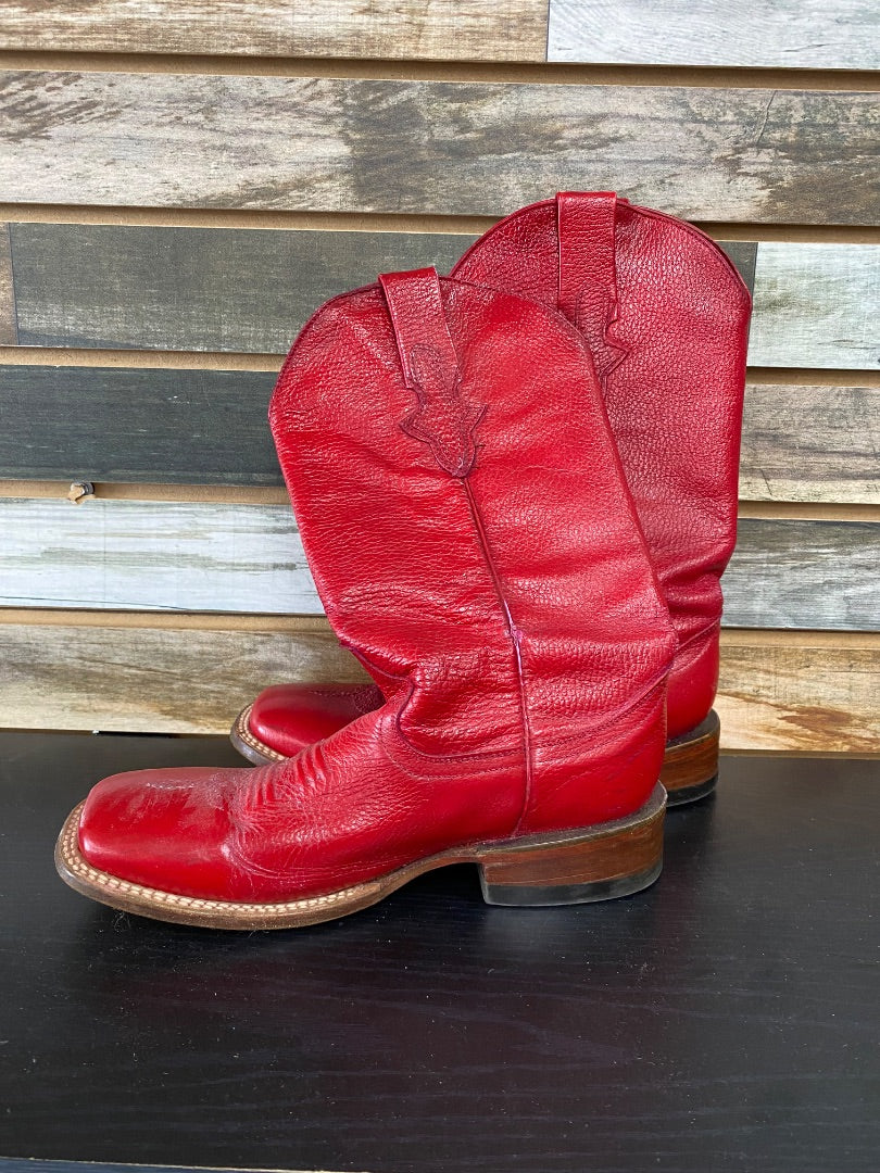 USED Ferrini Ladies Western Boots 8.5 Red