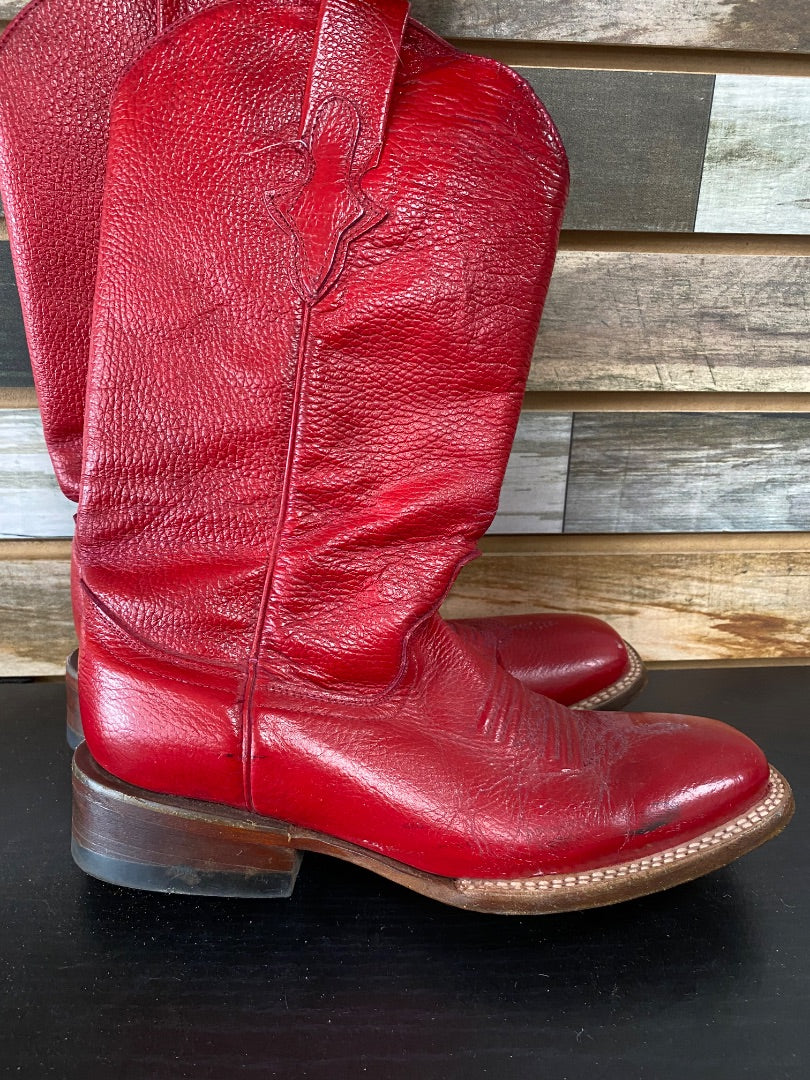 USED Ferrini Ladies Western Boots 8.5 Red
