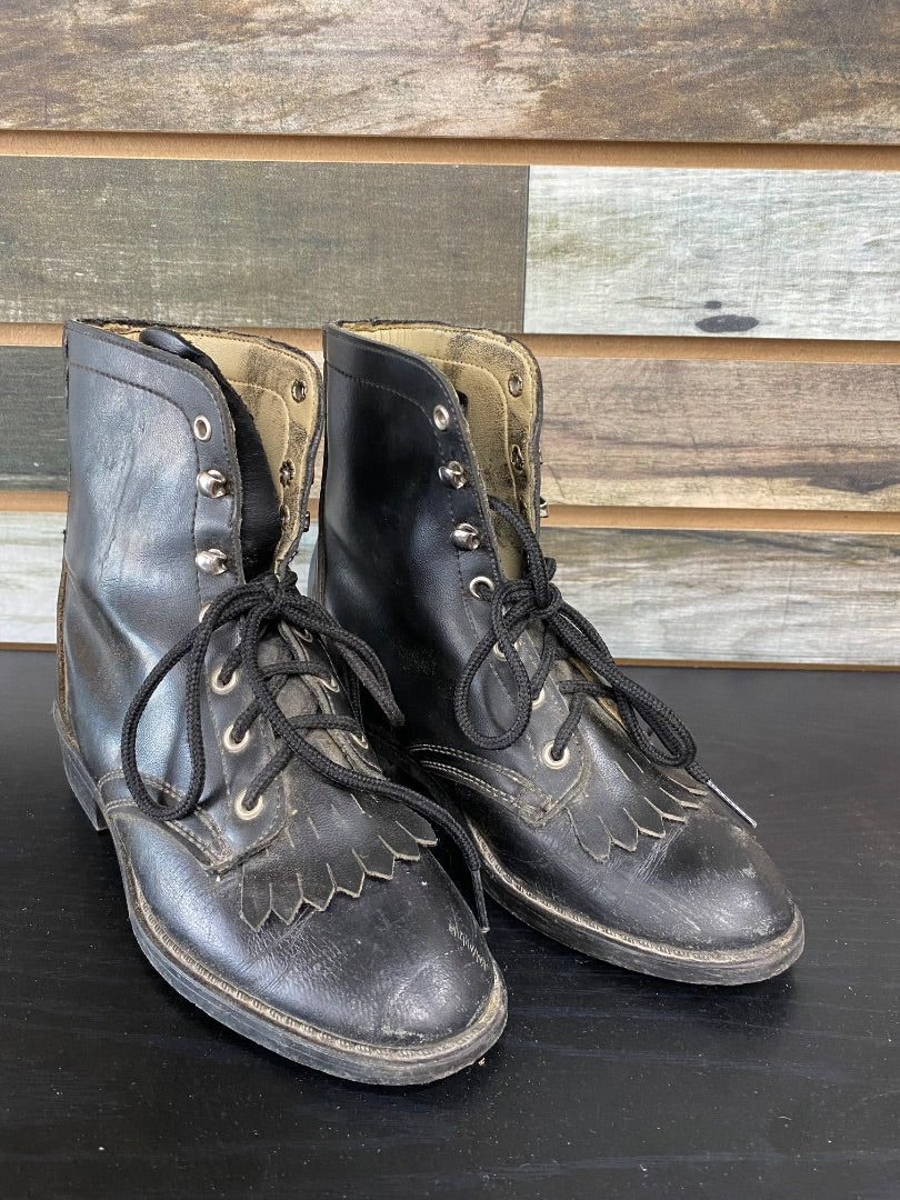 USED Youth Laced Paddock Boots Childs 1 Black