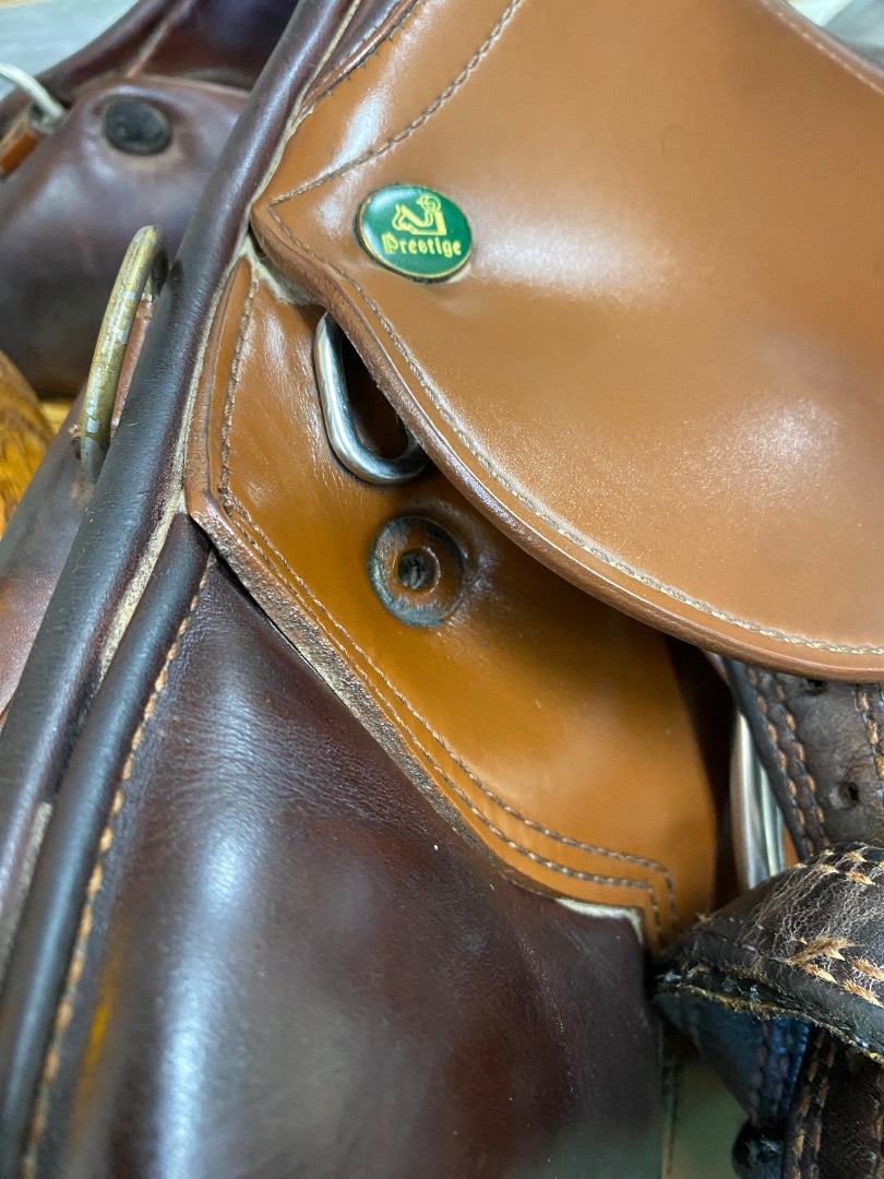 USED Presitge Eventing Saddle Short Flap 18" Chestnut