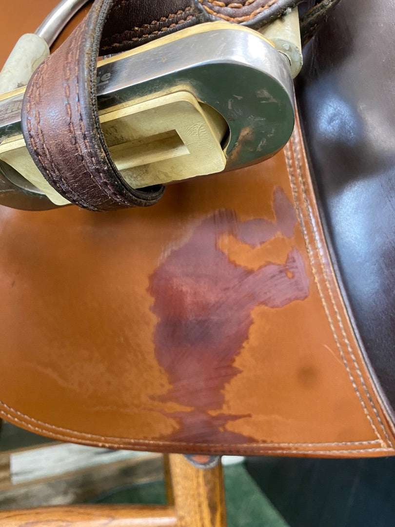 USED Presitge Eventing Saddle Short Flap 18" Chestnut