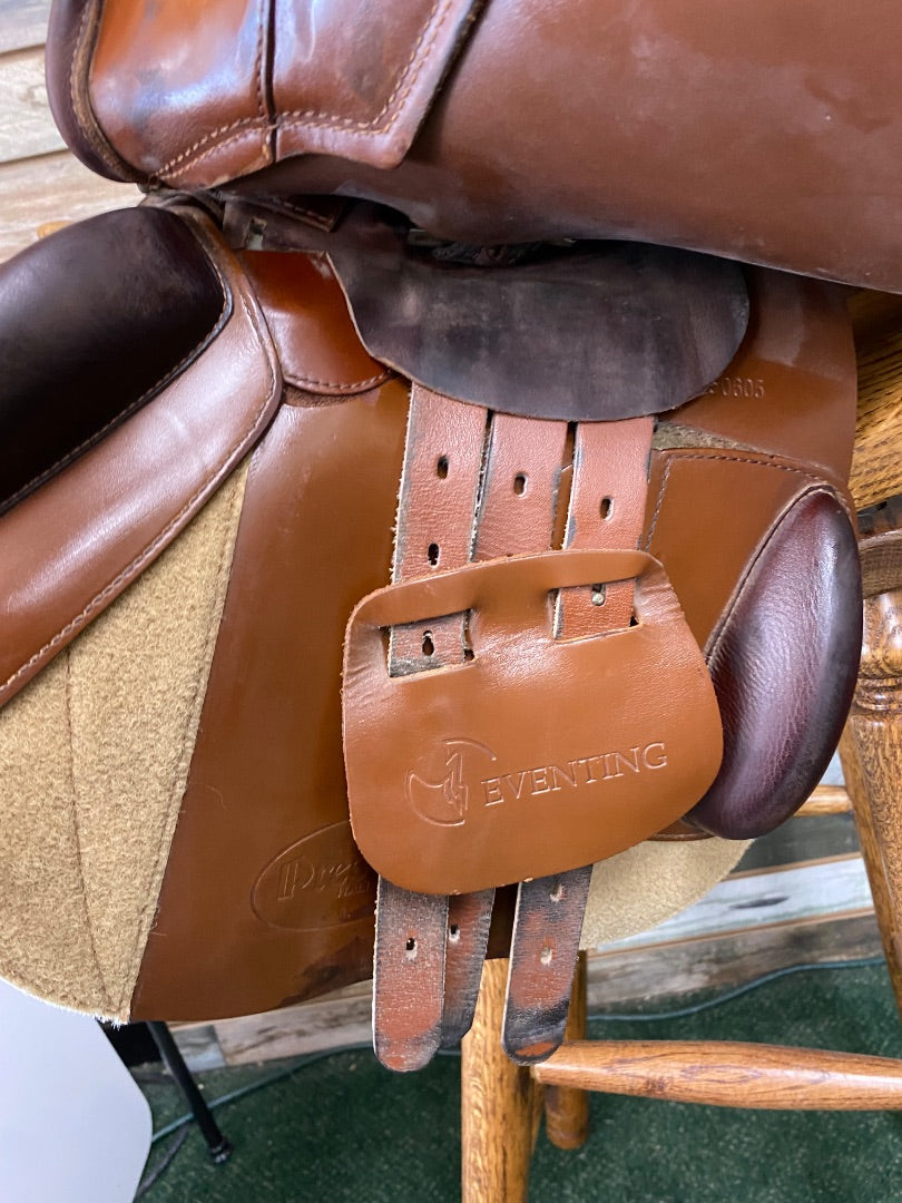 USED Presitge Eventing Saddle Short Flap 18" Chestnut