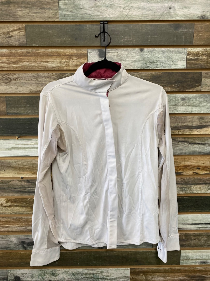 USED Piper By Smartpak Ladies English Show Shirt Small White