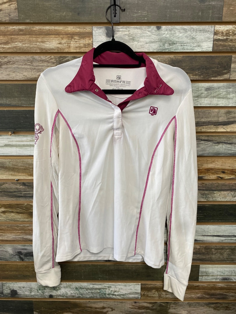 USED Romfh Ladies English Show Shirt Small White