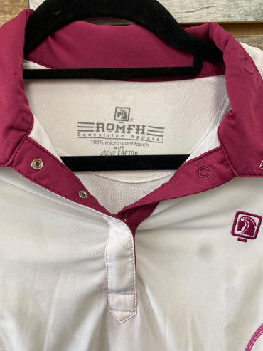 USED Romfh Ladies English Show Shirt Small White