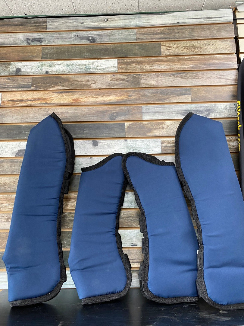 USED Riders Choice Shipping Boots (Set of 4) Navy