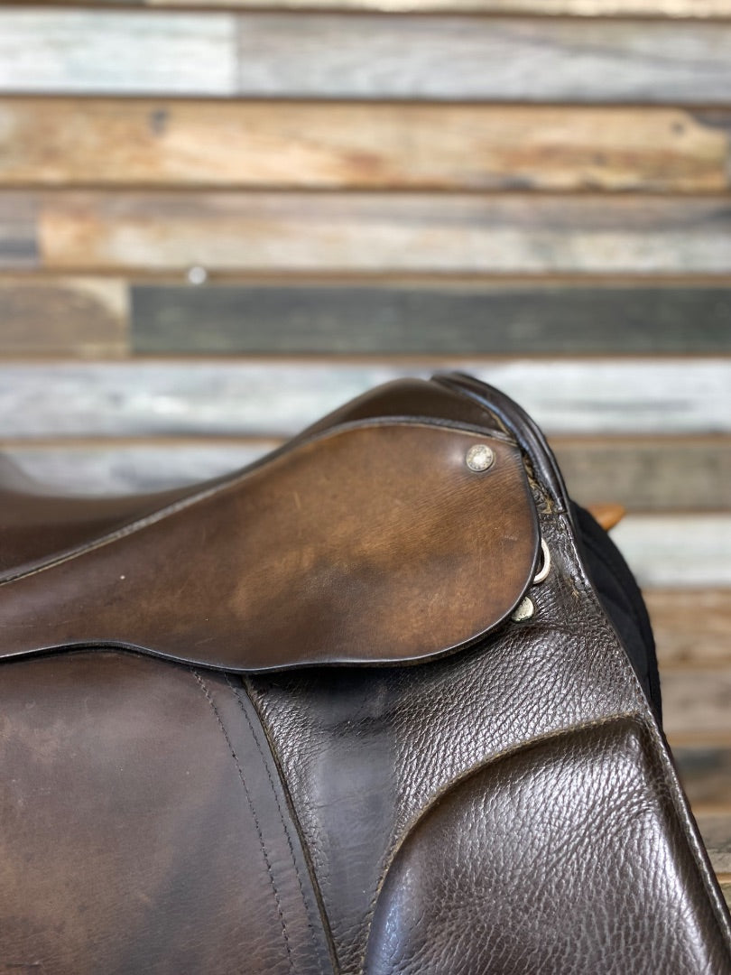 USED Black Country Springtree Dressage Saddle 17" 17" Brown