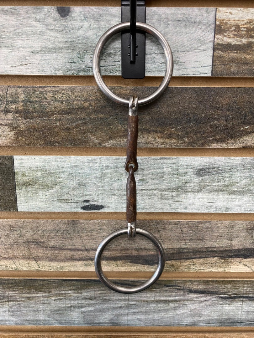 USED Weighted O Ring Snaffle with Copper Inlay 5"