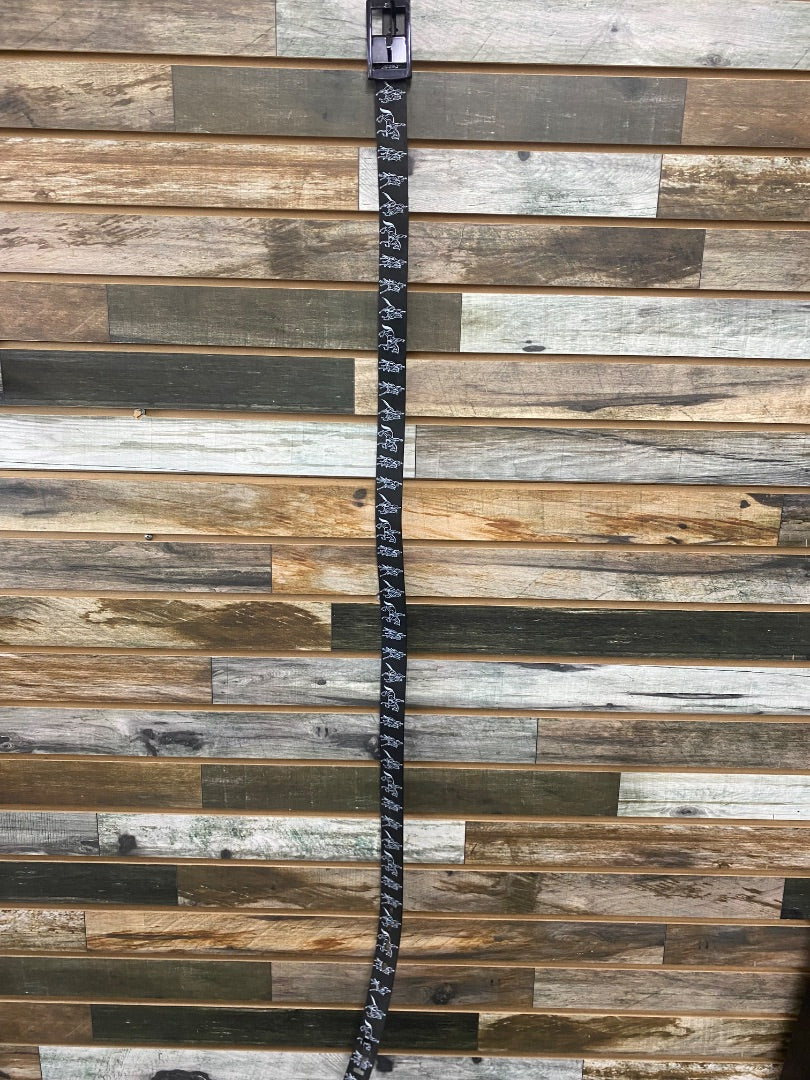USED C4 Belt W/ Dressage Horses Black