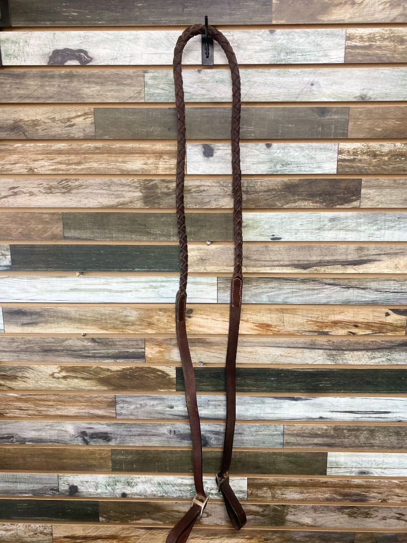 USED Dark Oil Thick Barrel Reins