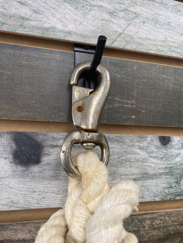 USED  Cotton Lead Rope with Bull Snap  White
