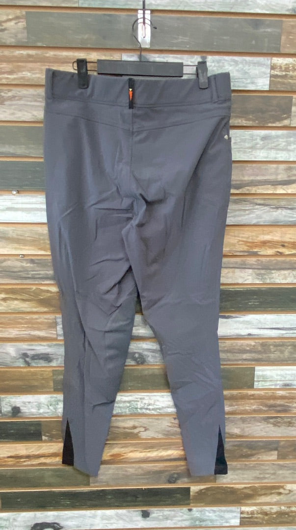 USED Kerrits Knee Patch Breeches 34 Dark Grey