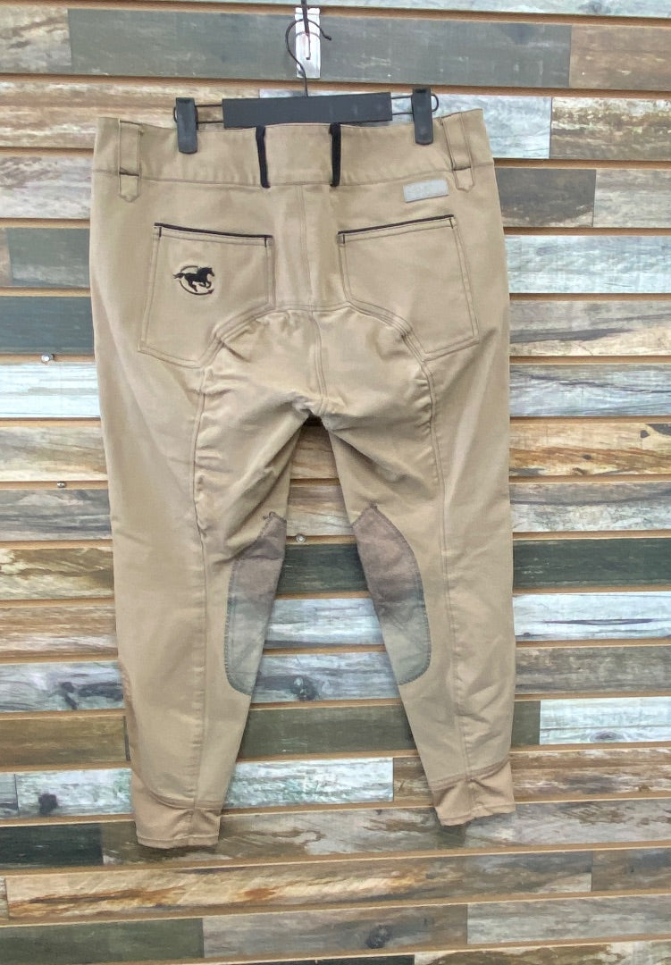 USED SmartPak Knee Patch Breeches 36R Beige