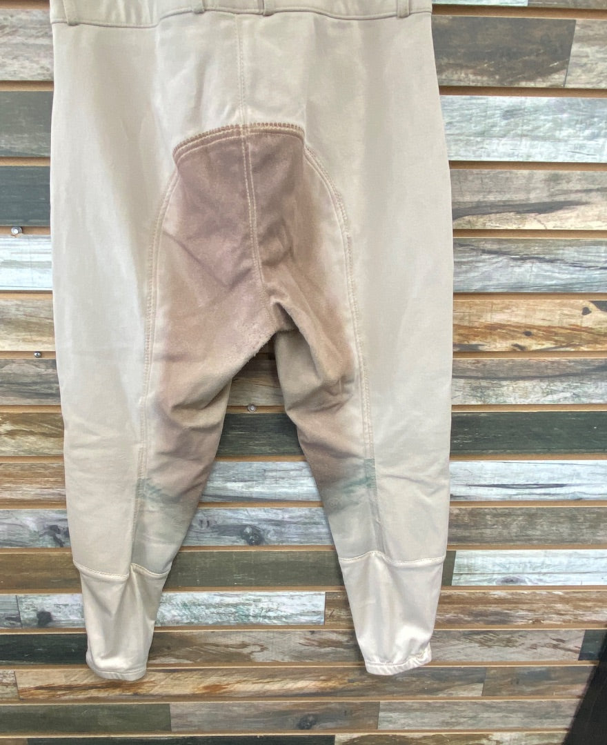 USED Ovation Full Seat Breeches 36R Beige
